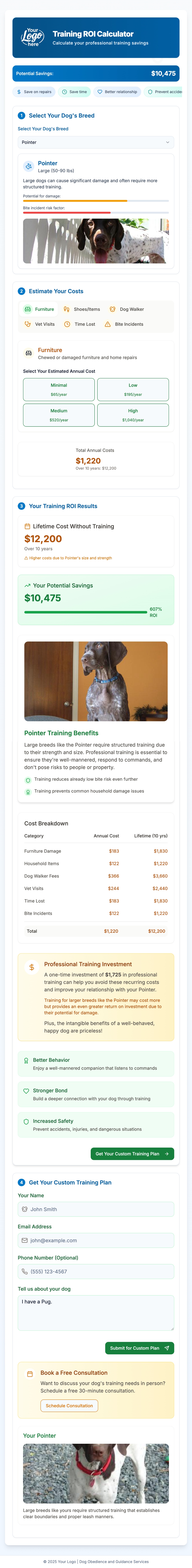 Dog Obedience Training Interface